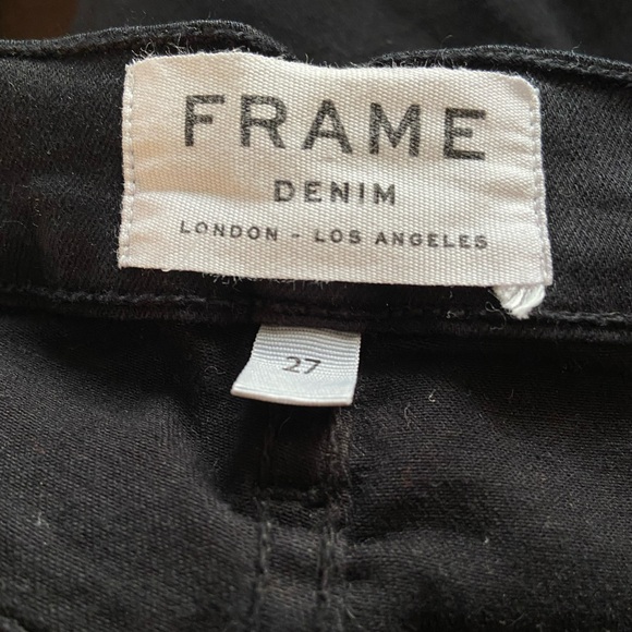 Frame Skinny  Distressed black Jeans - size 27 waist - Picture 4 of 8